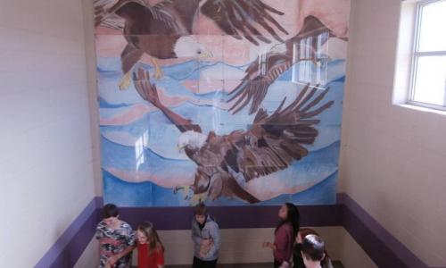 Eldora-K-8-students-work on Alliance Student Art Project Created by Lisa Cameron Russell