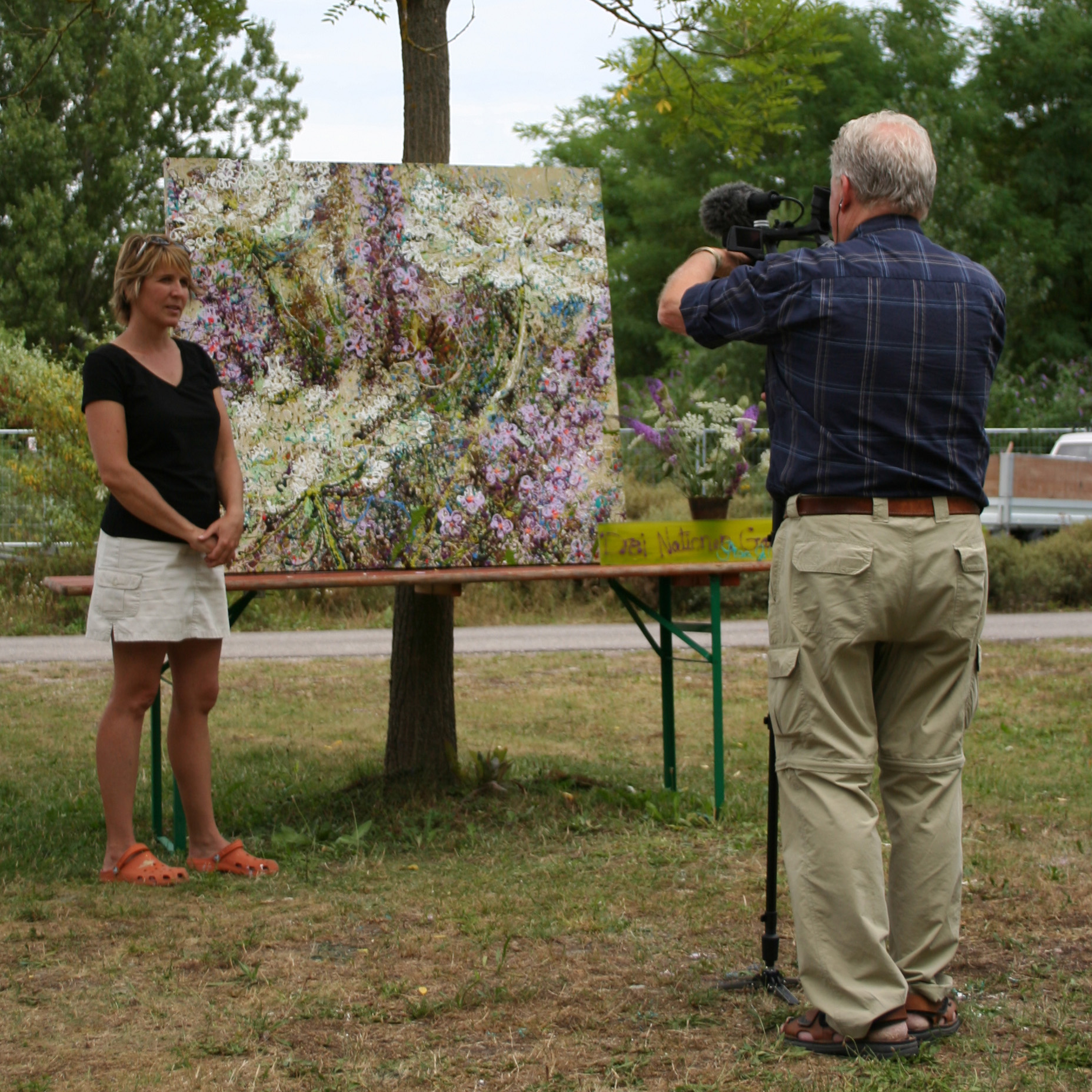 Drei Nationen Garten Interview photo Lisa J Cameron Artworks LLC Drei Nationen Garten - 2008 International Invitational Open-Air Symposium Weil am Rhein Germany Lisa J Cameron Artworks LLC, Lisa Cameron Russell