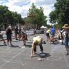 Pro Challenge Bike Race Chalk Art Finale, Fort Collins Colorado Downtown Business Association