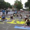 Pro Challenge Bike Race Chalk Art Finale, Fort Collins Colorado Downtown Business Association