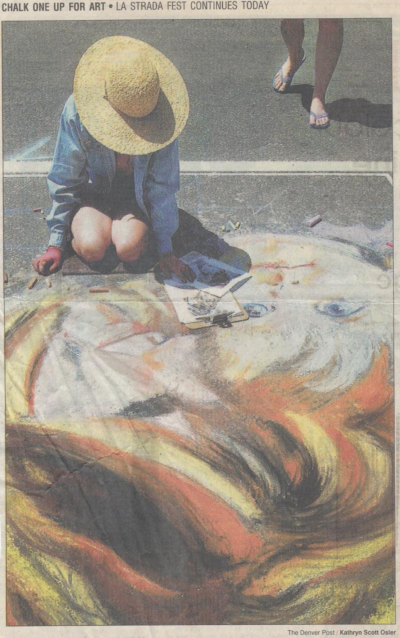 The Denver Post, La Strada dell' arte, chalk Italian Street Festival, Lisa Huff, Lisa Cameron Russell, Kathryn Scott Osler